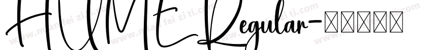 HUME Regular字体转换